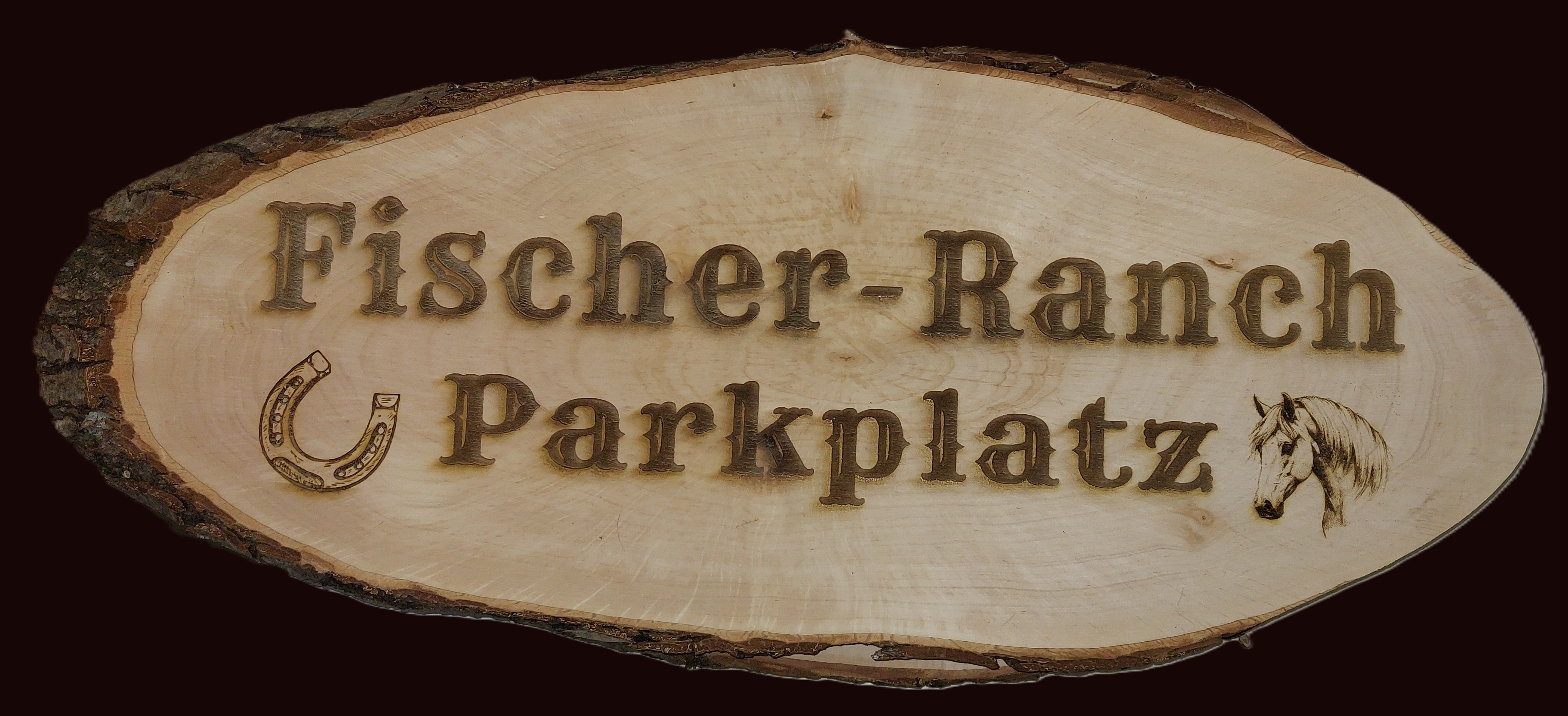 Parkplatzschild - rustikal